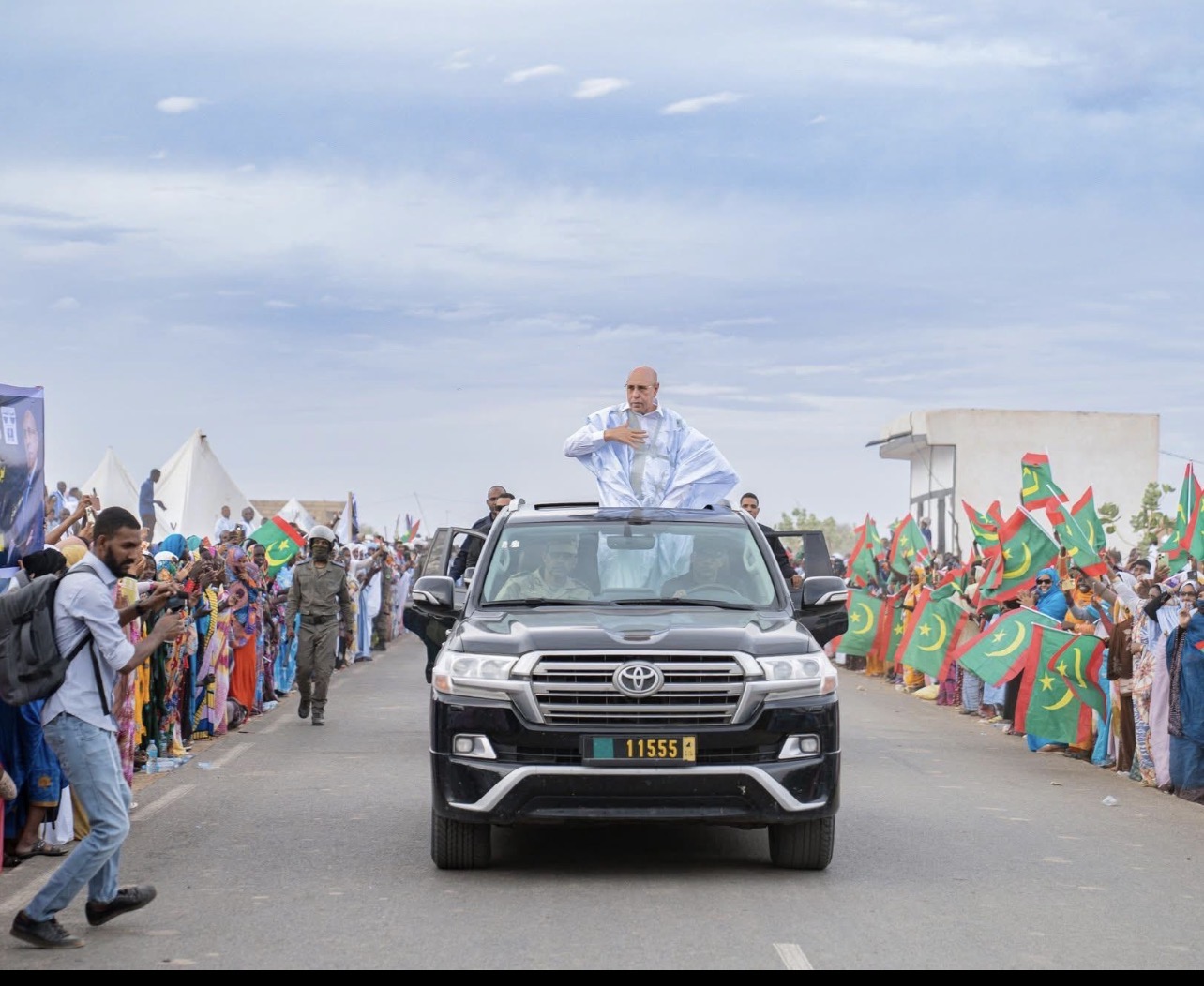 استقبال جماهيري لافت للرئيس غزواني في أطار.. حضور كبير وتنظيم وشعارات ترحيبية