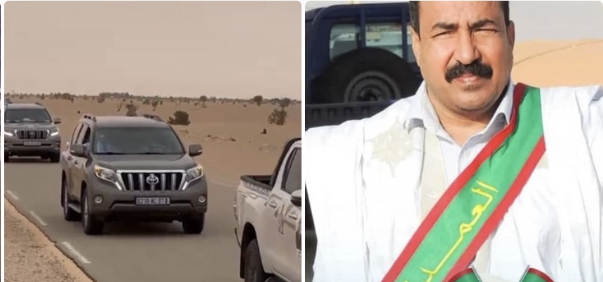 عمدة بنشاب يقود مسيرة حاشدة نحو أكجوجت لاستقبال الرئيس غزواني