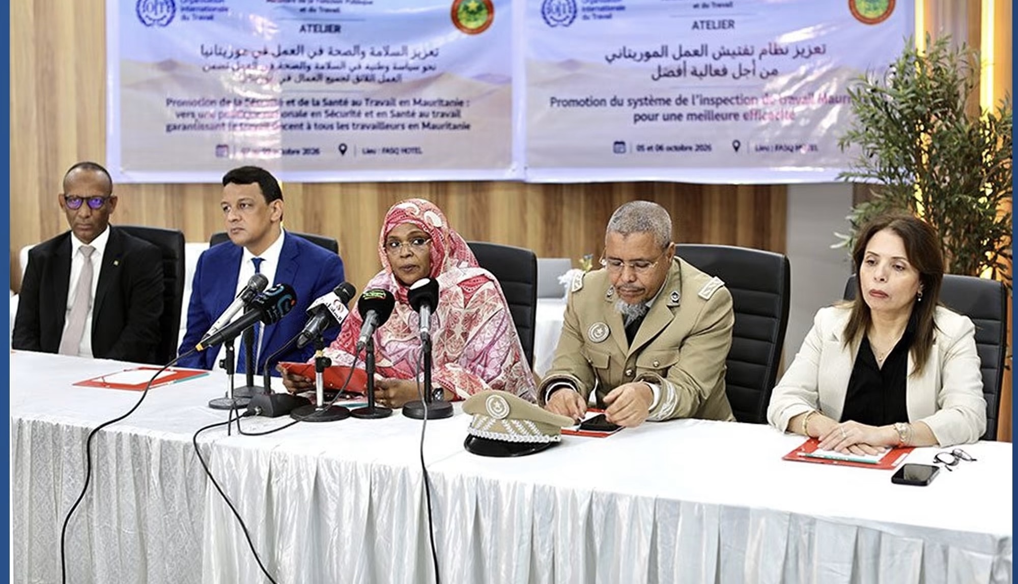 لقاء في نواكشوط لتطوير منظومة تفتيش العمل وتعزيز السلامة والصحة المهنية في موريتانيا.